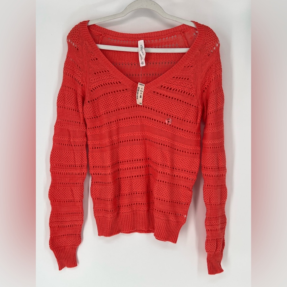 AEROPOSTALE‎ SOFT PULLOVER KNIT SWEATER V NECK COTTON POLY BLEND